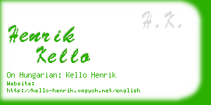 henrik kello business card